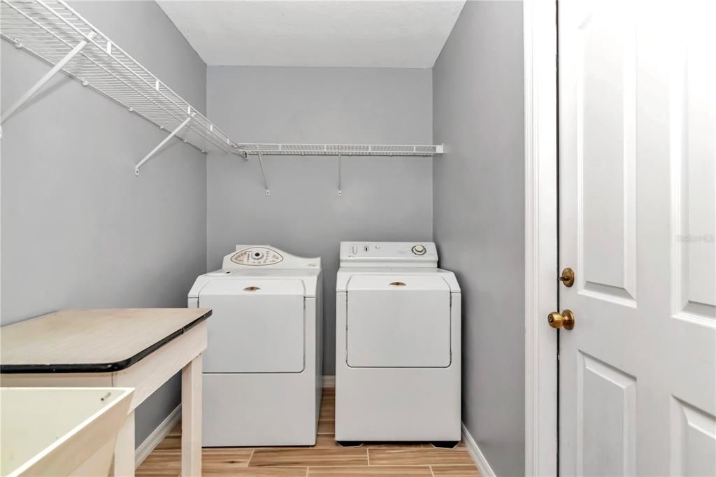 Interior Laundry Room Off Garage