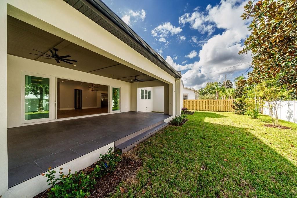 Covered back porch