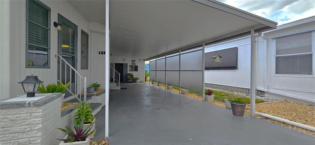 Carport & driveway fit up to 3 cars