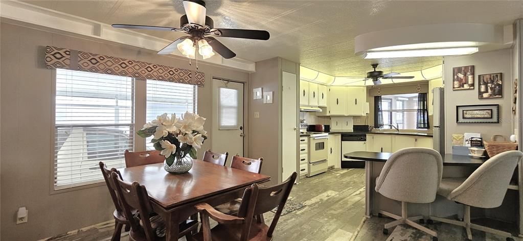 Dining & kitchen include ceiling fans