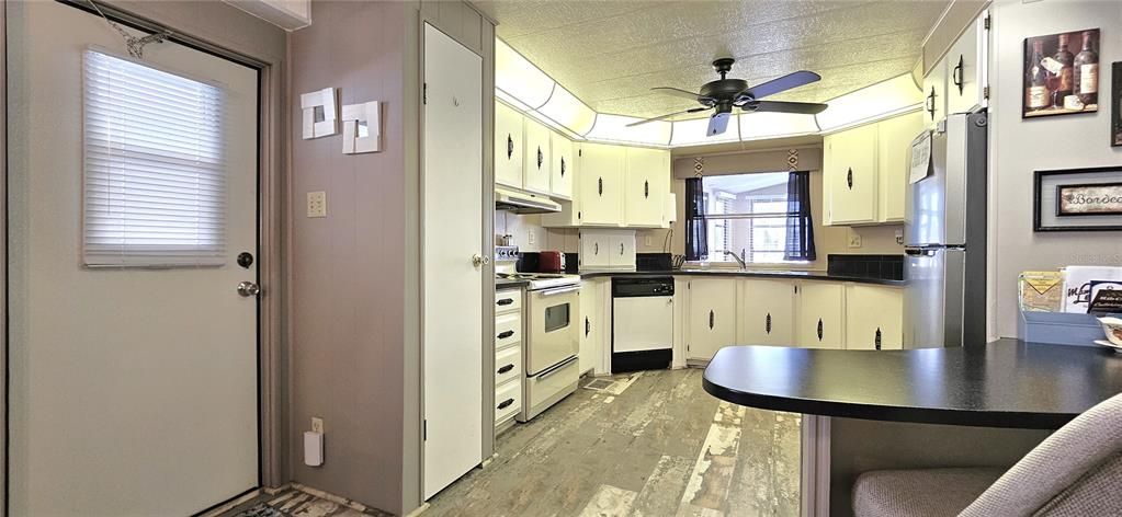 Kitchen equipped with appliances
