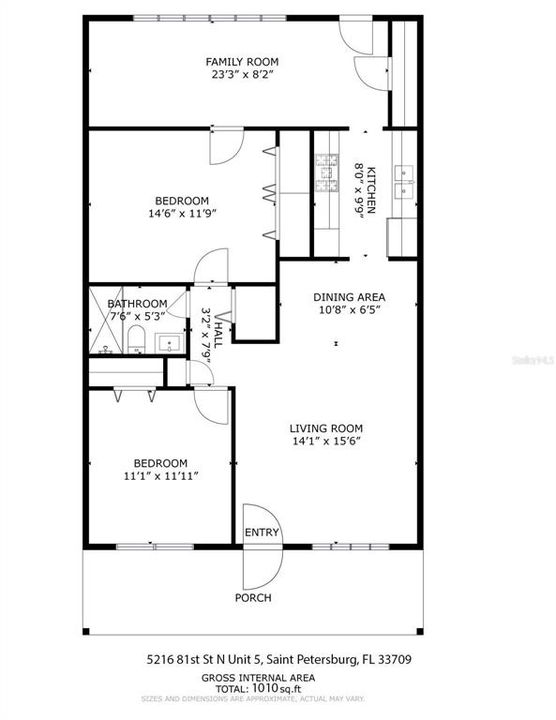 Active With Contract: $135,000 (2 beds, 1 baths, 1010 Square Feet)