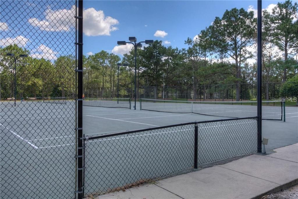 Four Tennis/pickleball courts in the park