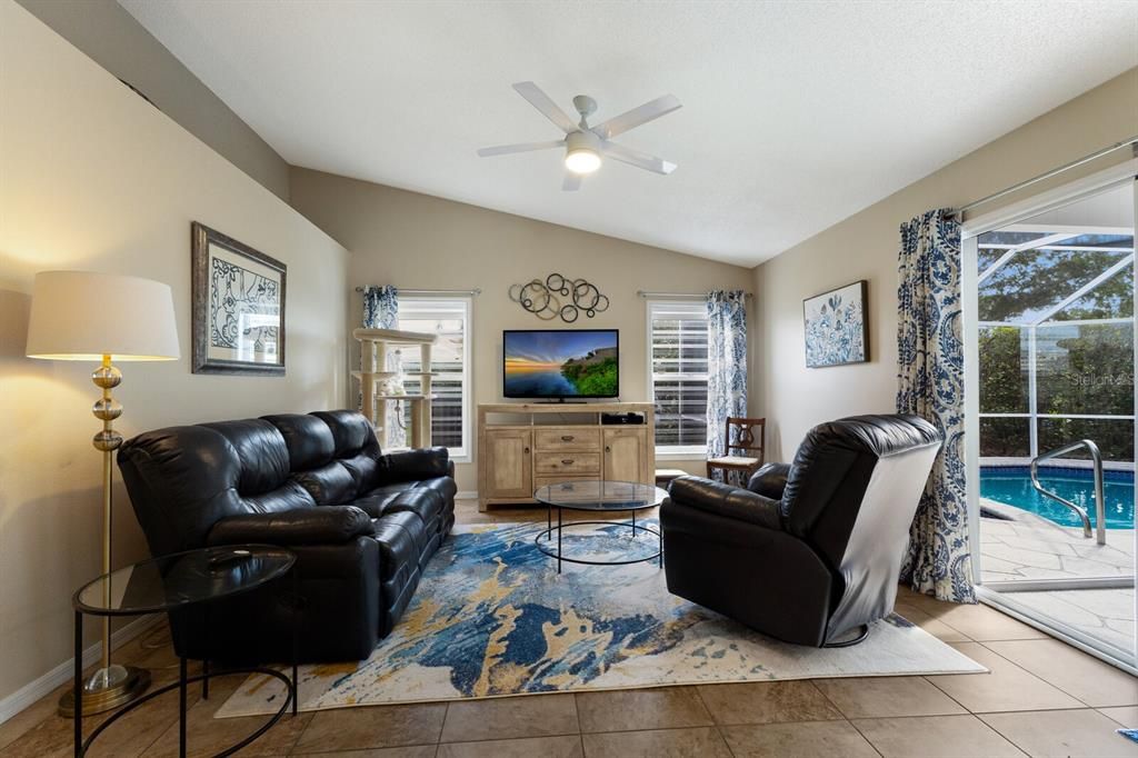 Soaring ceilings throughout the home provide lots of light and a big feel.