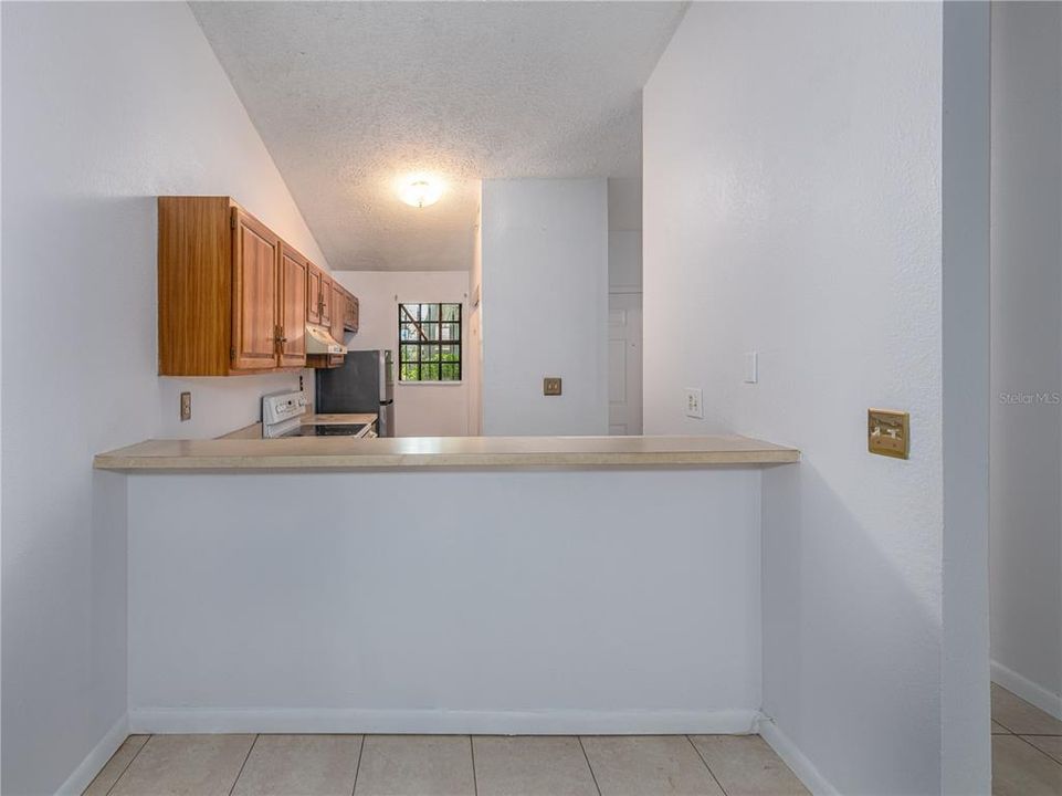 Kitchen with sitting bar