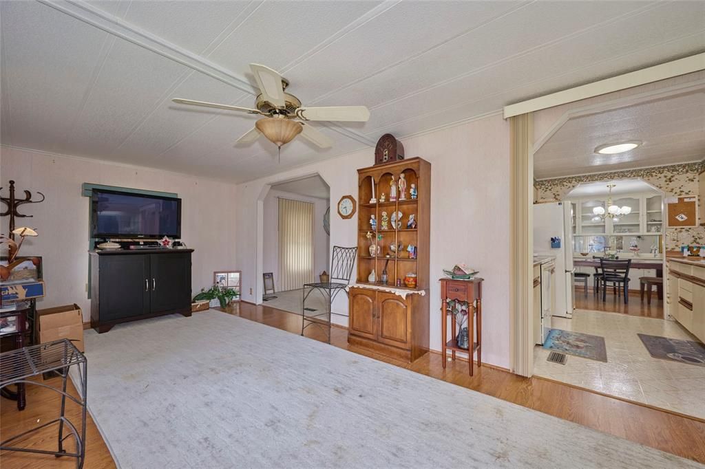 Wood laminate in the formal living room