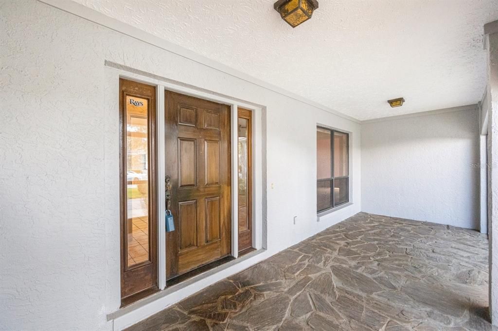 Large screened front porch