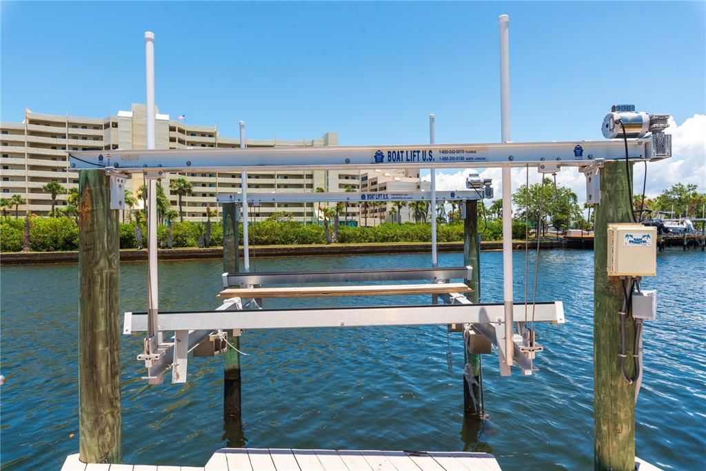 Dock and 10,000 lb boat lift.