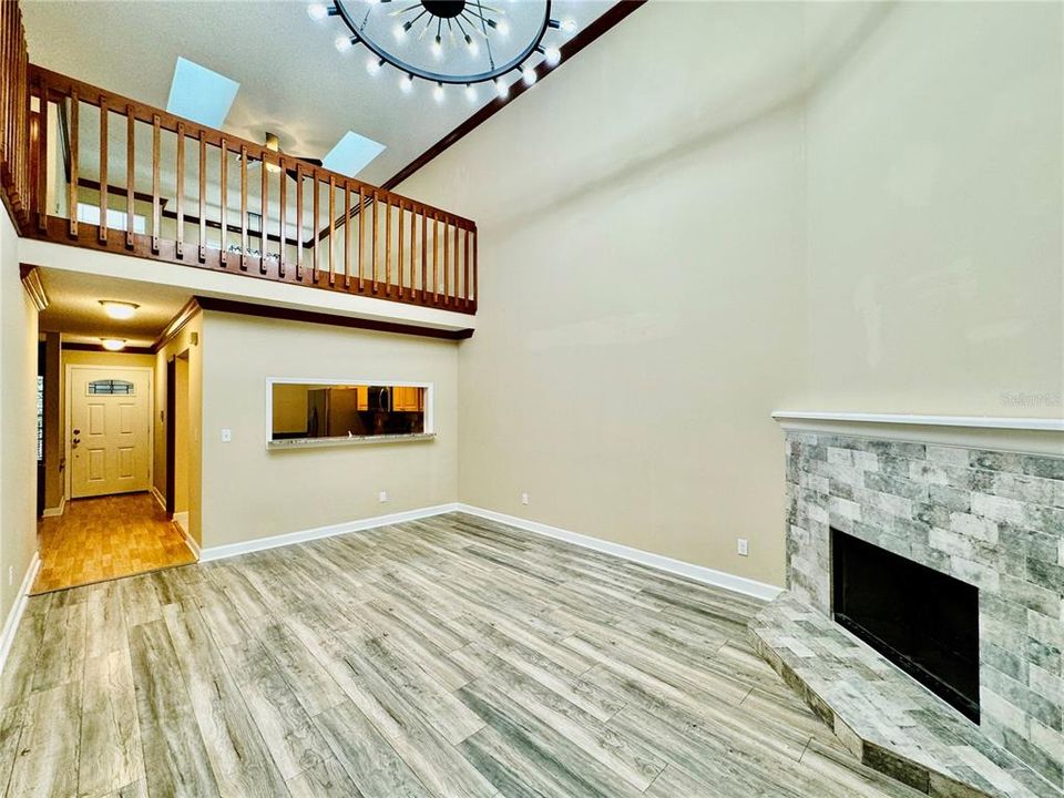 Living Room and View of Loft