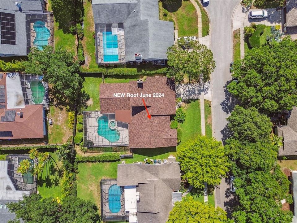 Aerial View  Pool Home