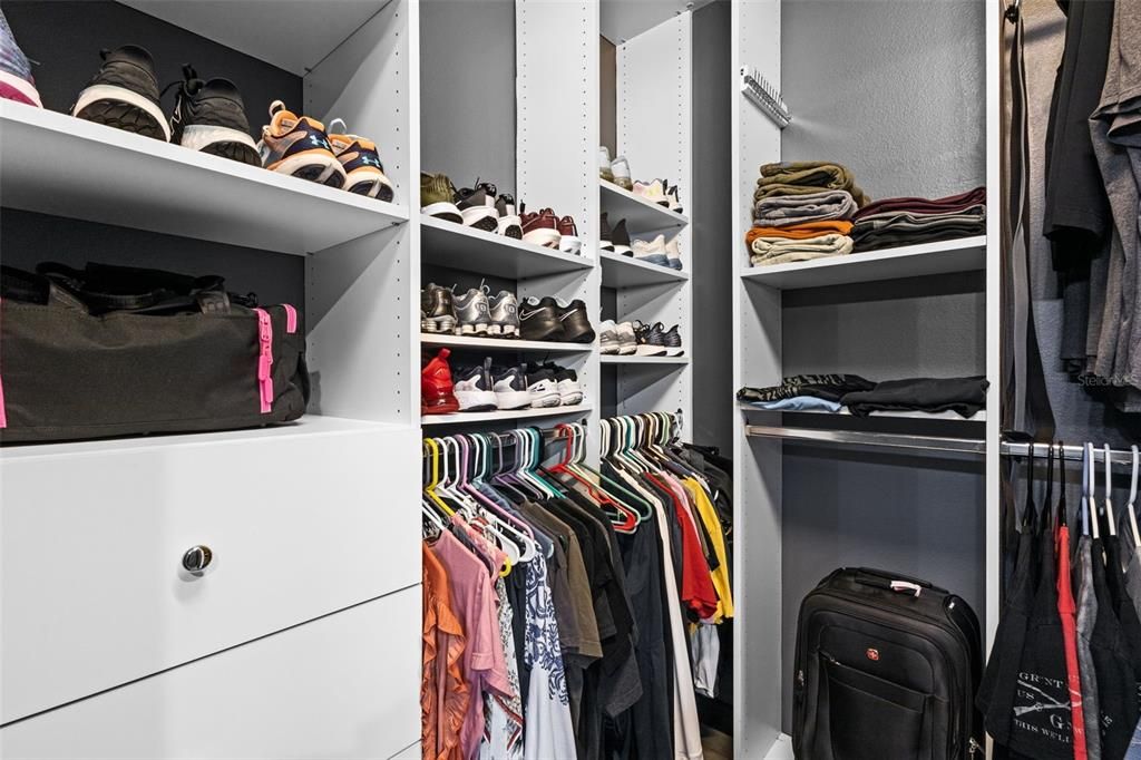 Primary Closet with Built Ins