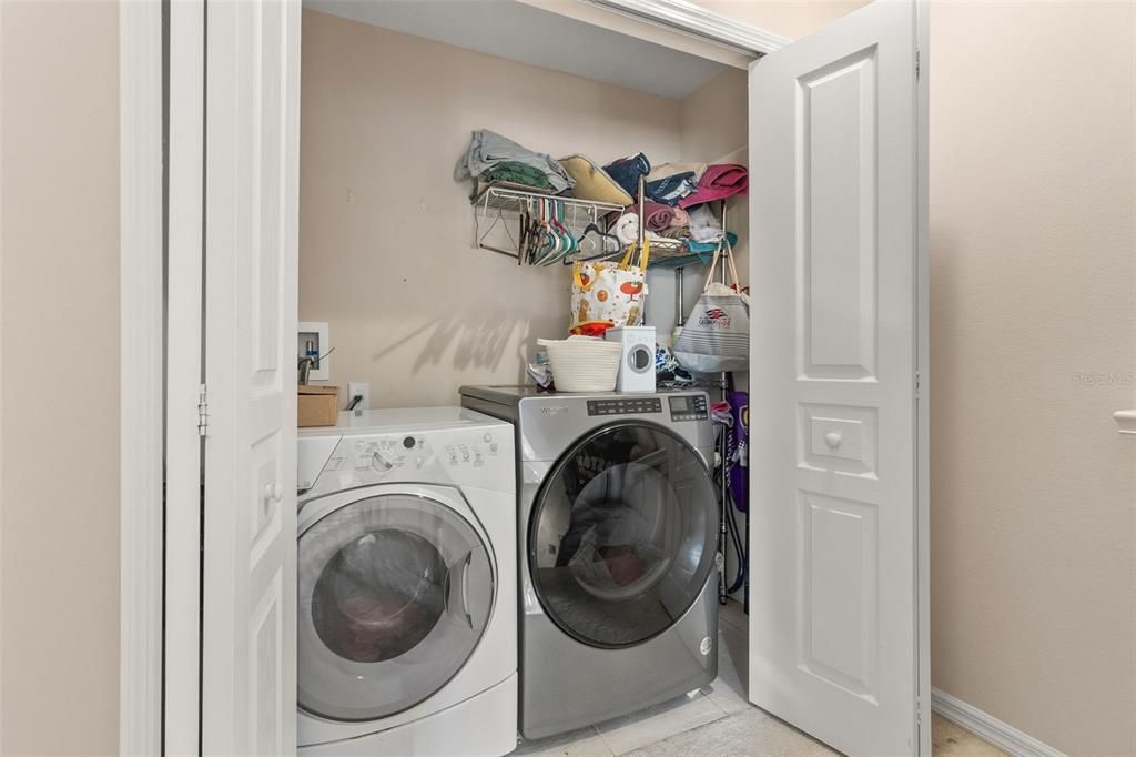 Upstairs laundry closet