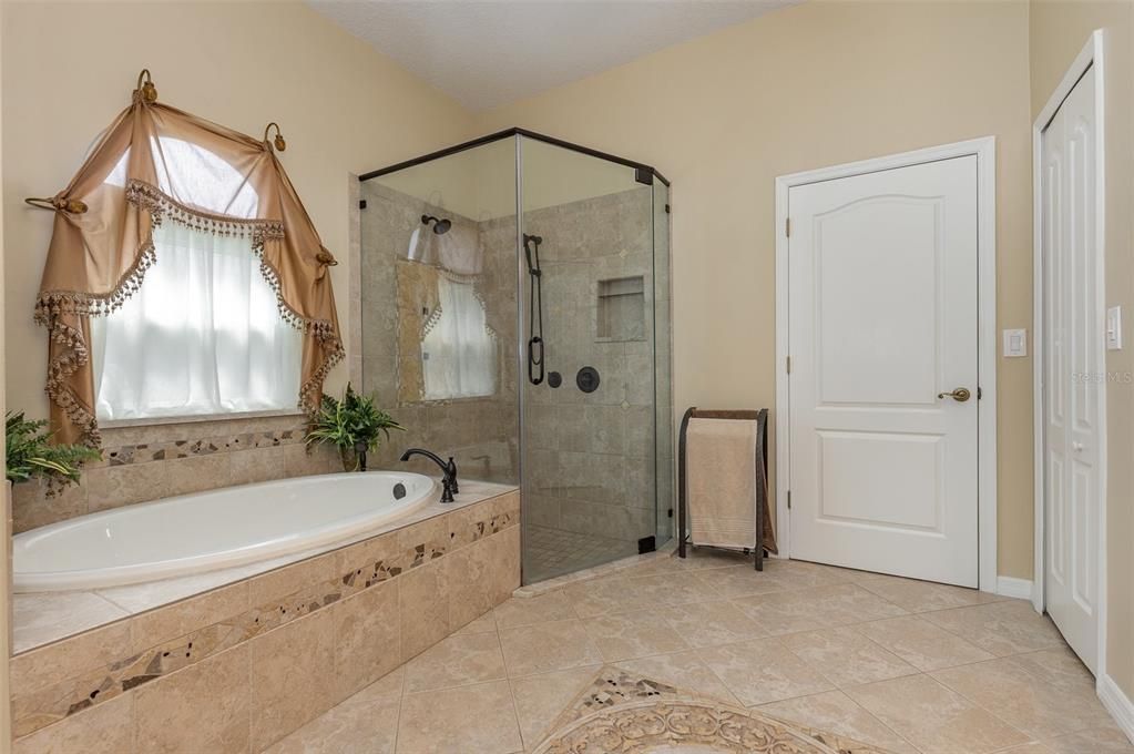 Primary Bathroom with tub & shower