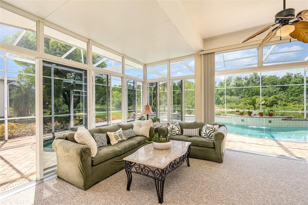 Florida Room opens to Pool