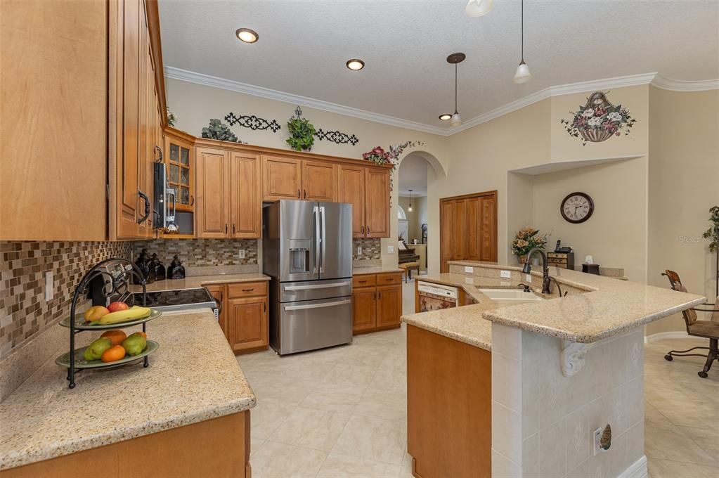 Kitchen adjoins Family Room