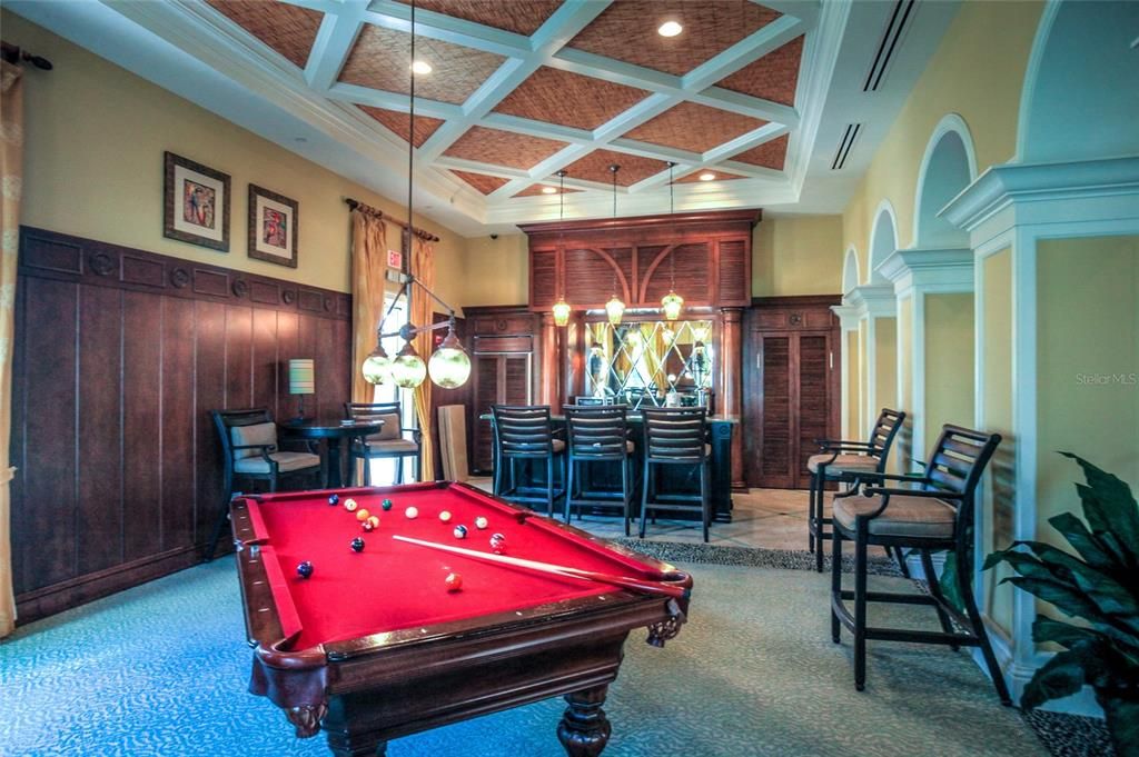 Billiards in the clubhouse