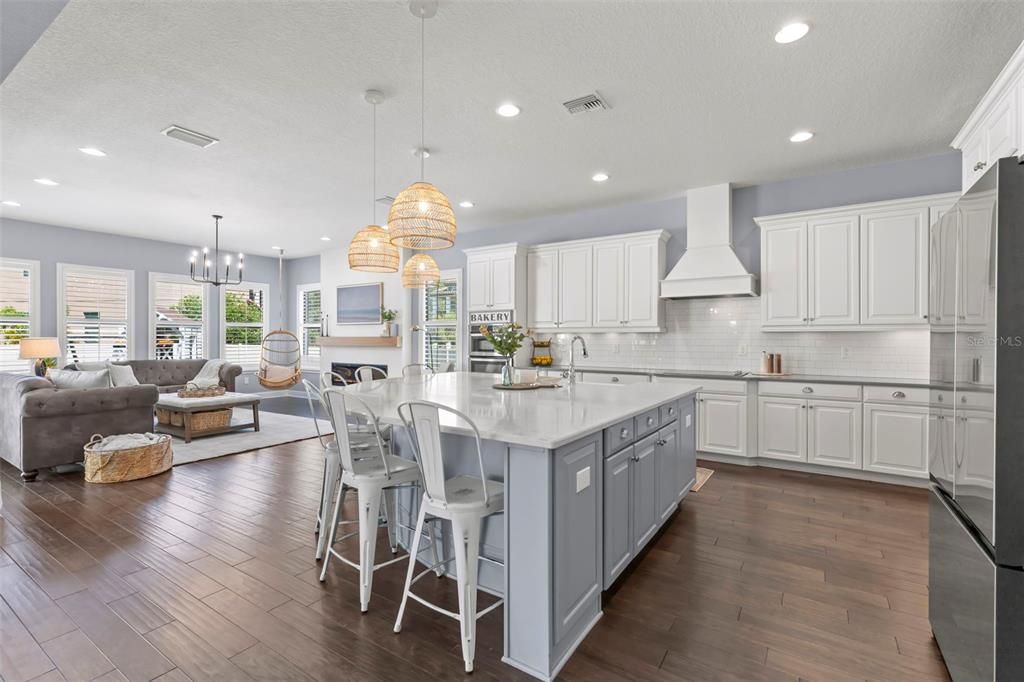 Kitchen flows right into Great Room making it the perfect arrangement for entertaining guests