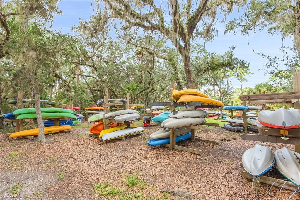 private kayak storage