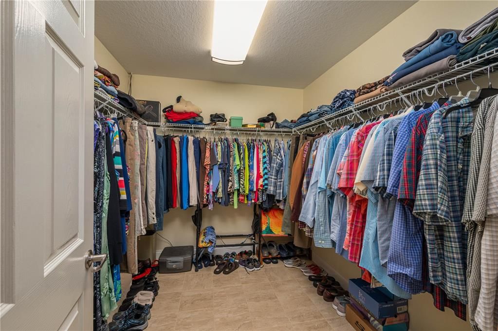 Master bedroom walk in closet