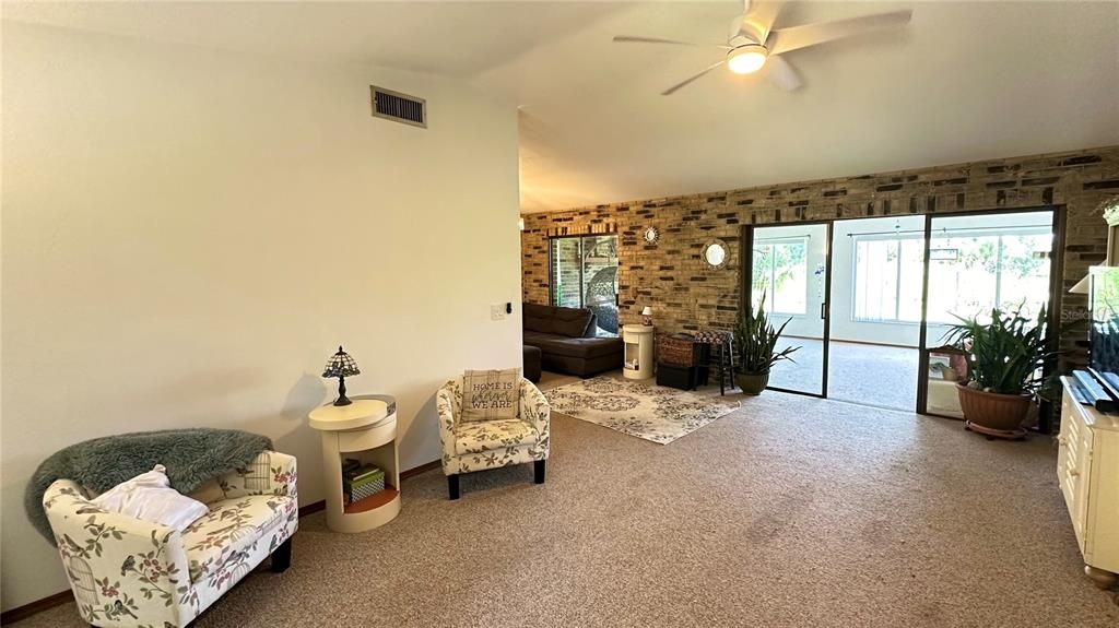 Living Room view toward rear of home