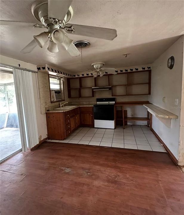 Kitchen and extended area for eat in kitchen or dining