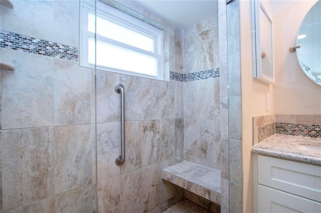 Beautifully updated shower