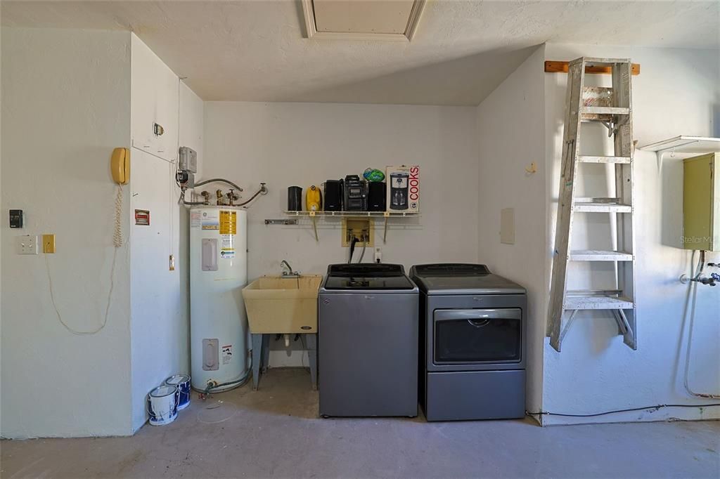 Laundry Area in the Garage