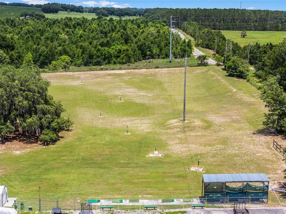 driving range, loated at the far end of the RV-Boat Storage lot