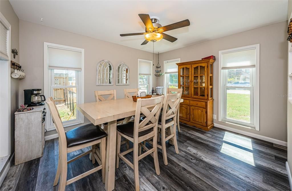 Separate Dining Room with windows to bring in the sunshine!