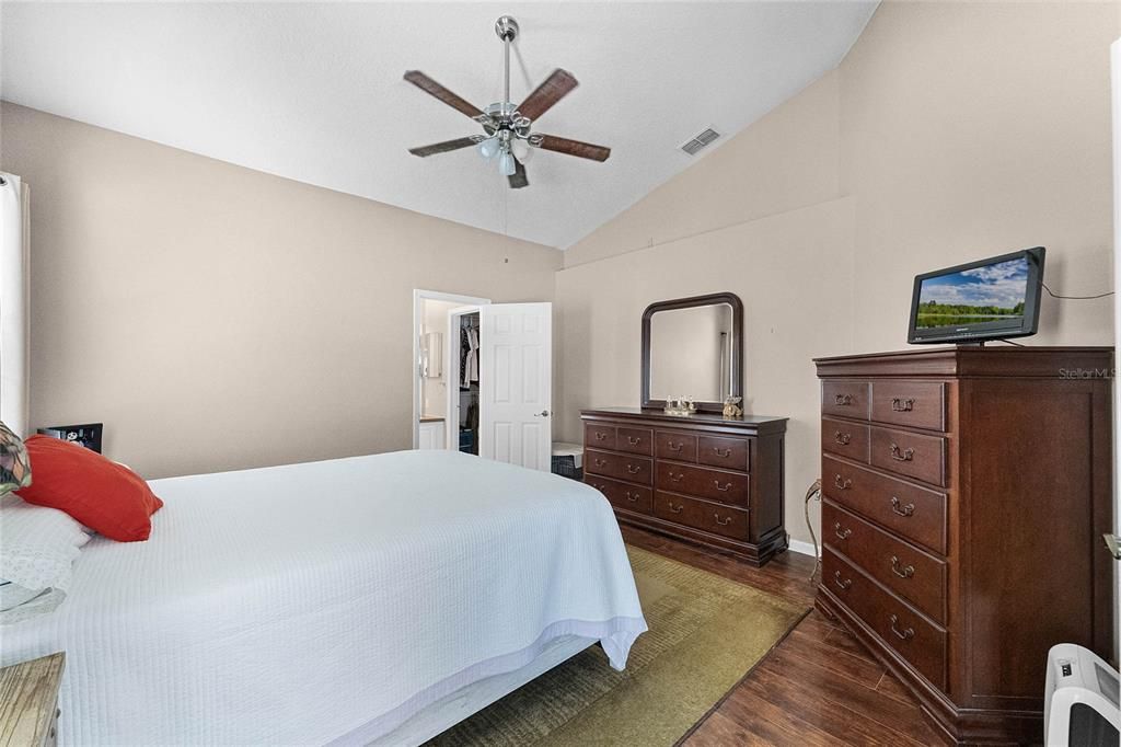 Master Bedroom with High Ceilings and Private Bath