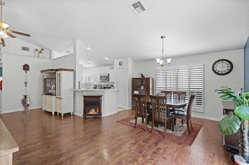 Great Room-Formal Dining-Kitchen in Background