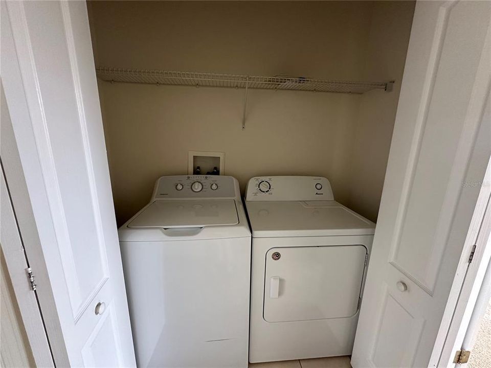 Washer and dryer upstairs