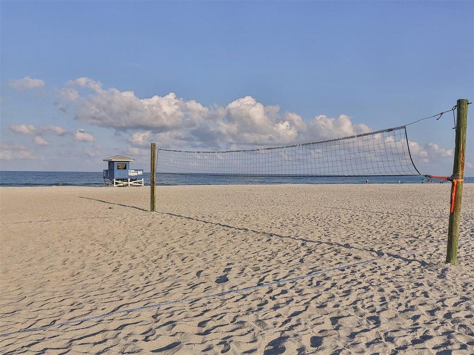 Enjoy a family friendly game of beach volleyball