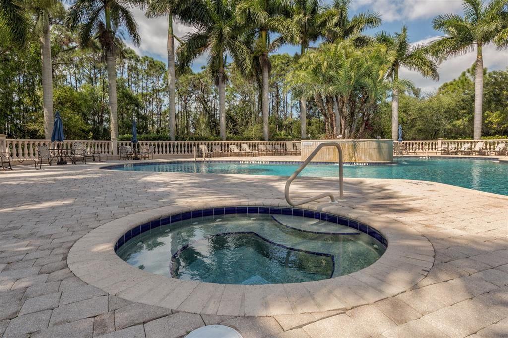 Take advantage of the hot tub after a day of playing tennis