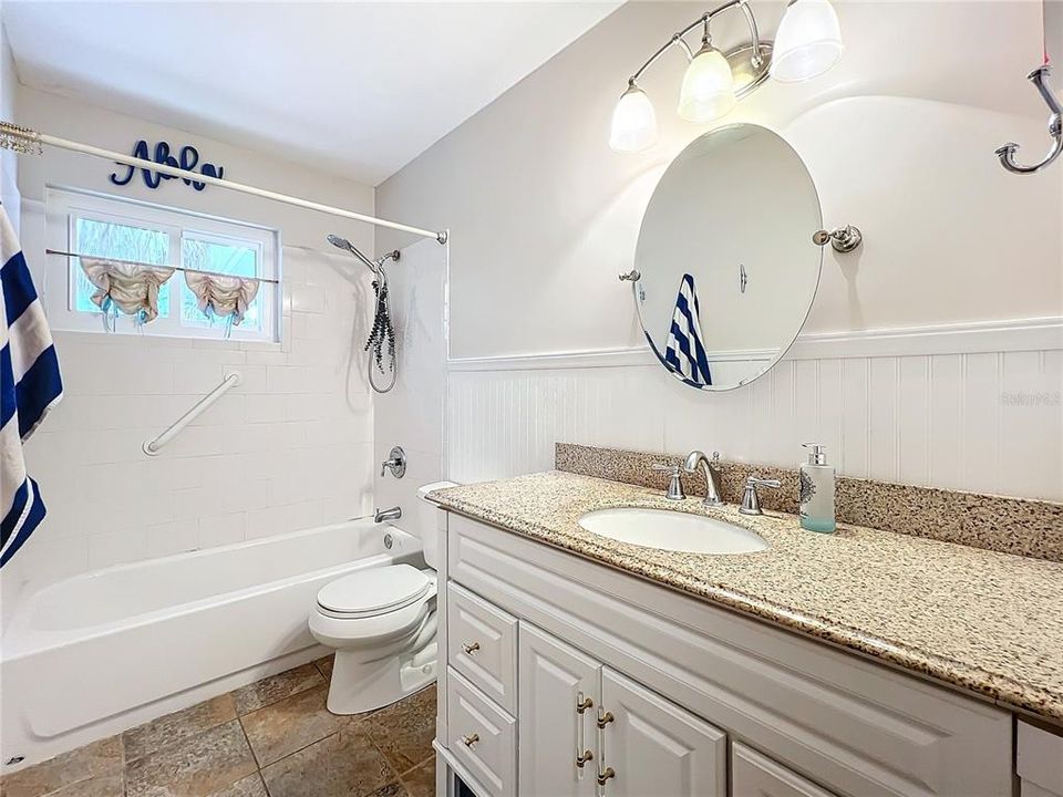 Nicely updated guest bathroom