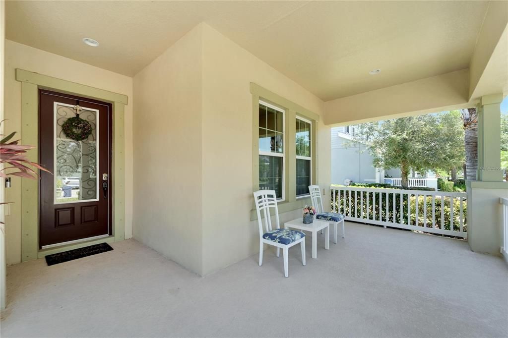 Extended Front Porch & Front Door