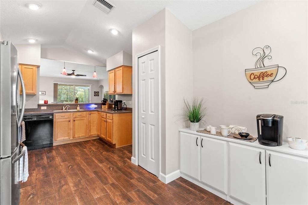 Pantry along side your coffee bar