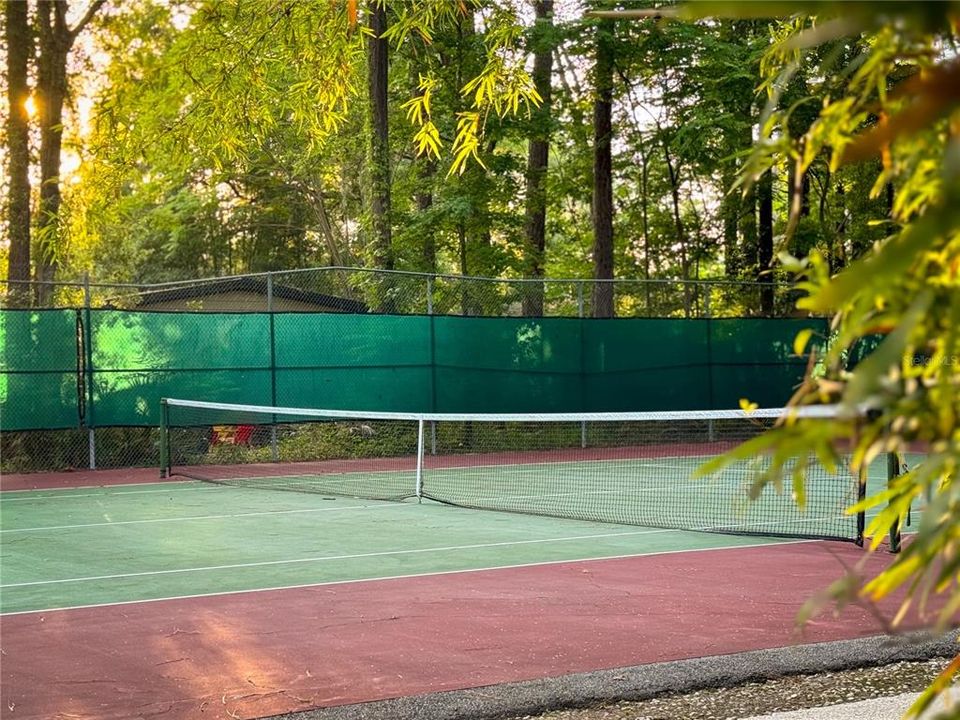 View of the tennis courts
