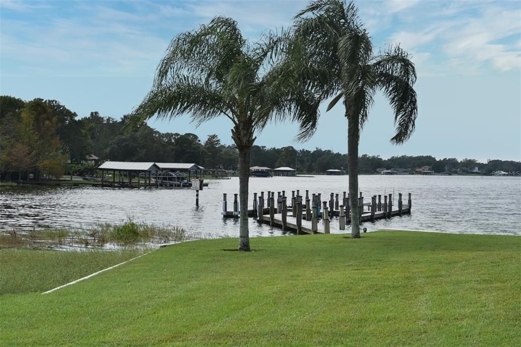 Community Boat Dock. Boat slips are individually owned and sometimes available for rent from the slip owner. Interested parties should check availability.