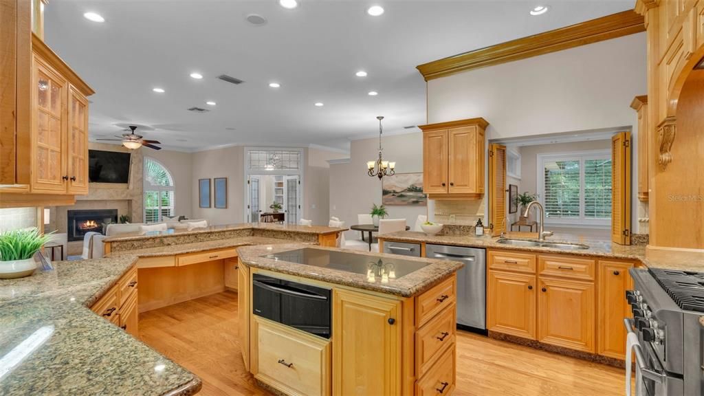 Wood Cabinetry Granite Counters