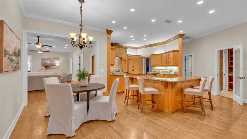 Kitchen and eating area