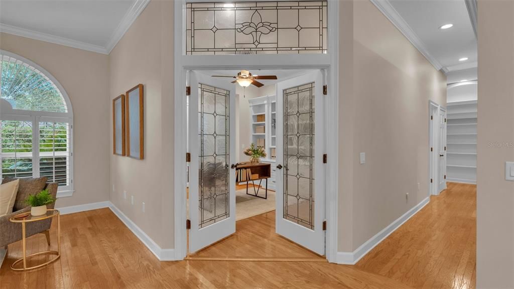 Beautiful Glass Doors to the Study