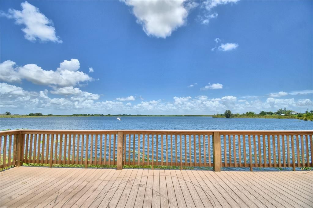 pedestrian dock overlooking Grassy Lake