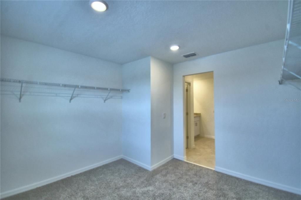 owner's oversized  walk-in closet