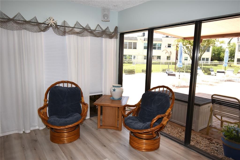 Seating inside the Clubhouse