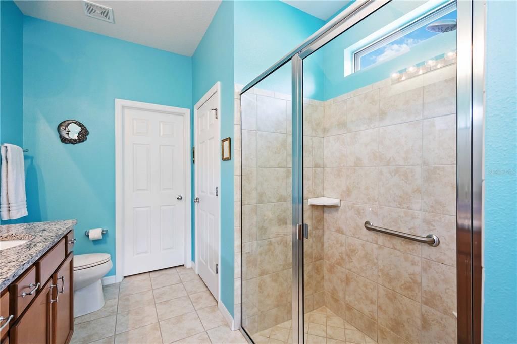 Primary Bath with Walk-In shower, double vanity