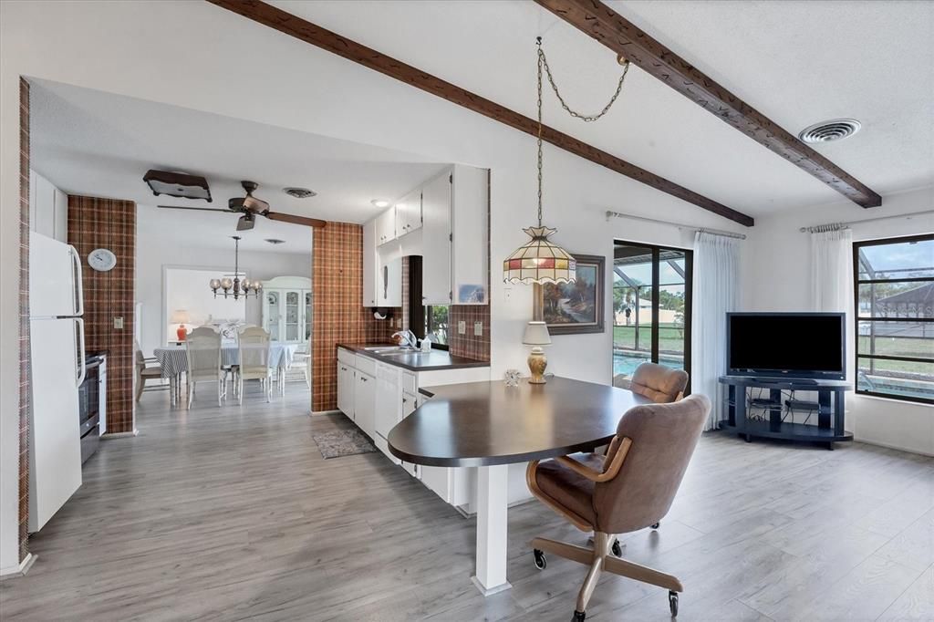 Seating area in kitchen