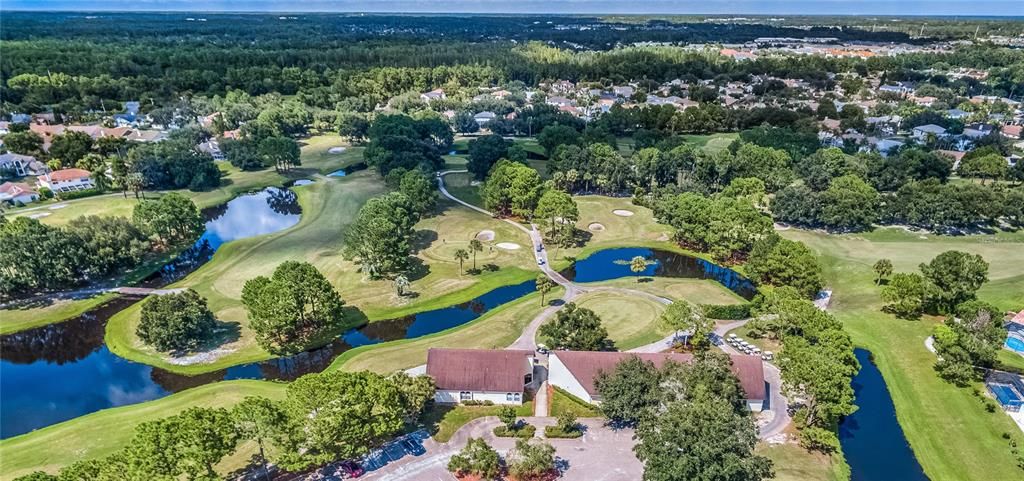 Aerial view of the golf course