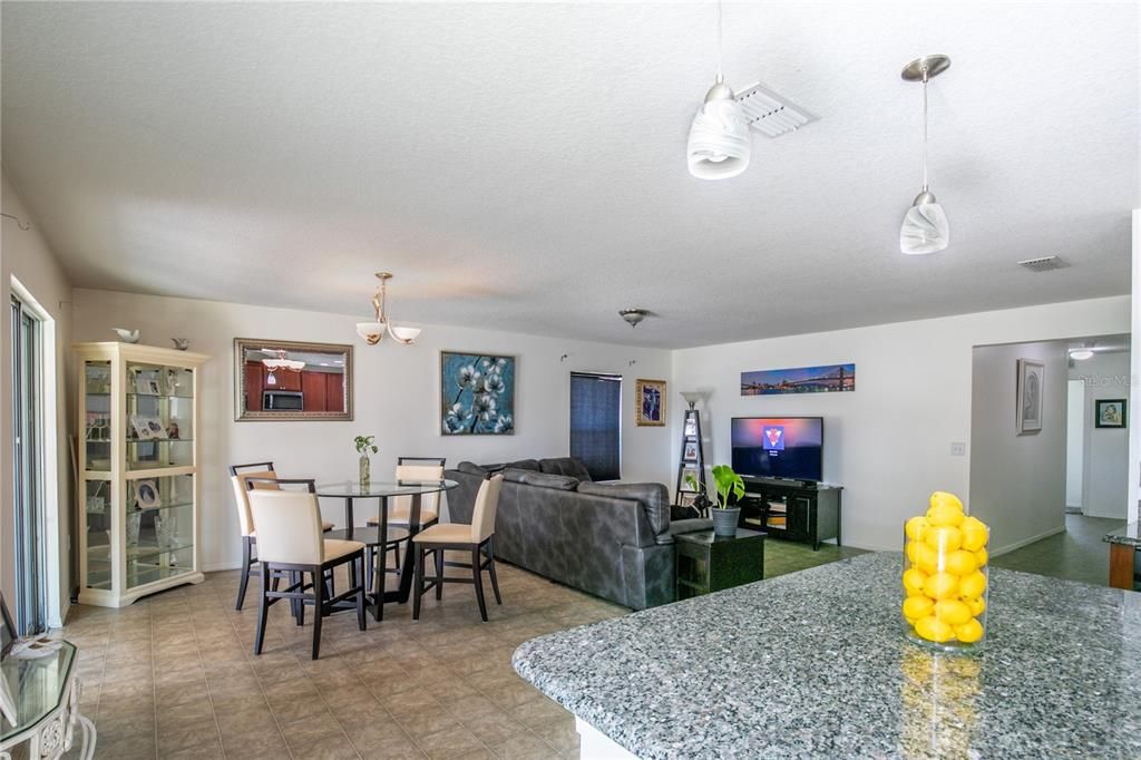 Kitchen area - Looking at Living Room / Dining area