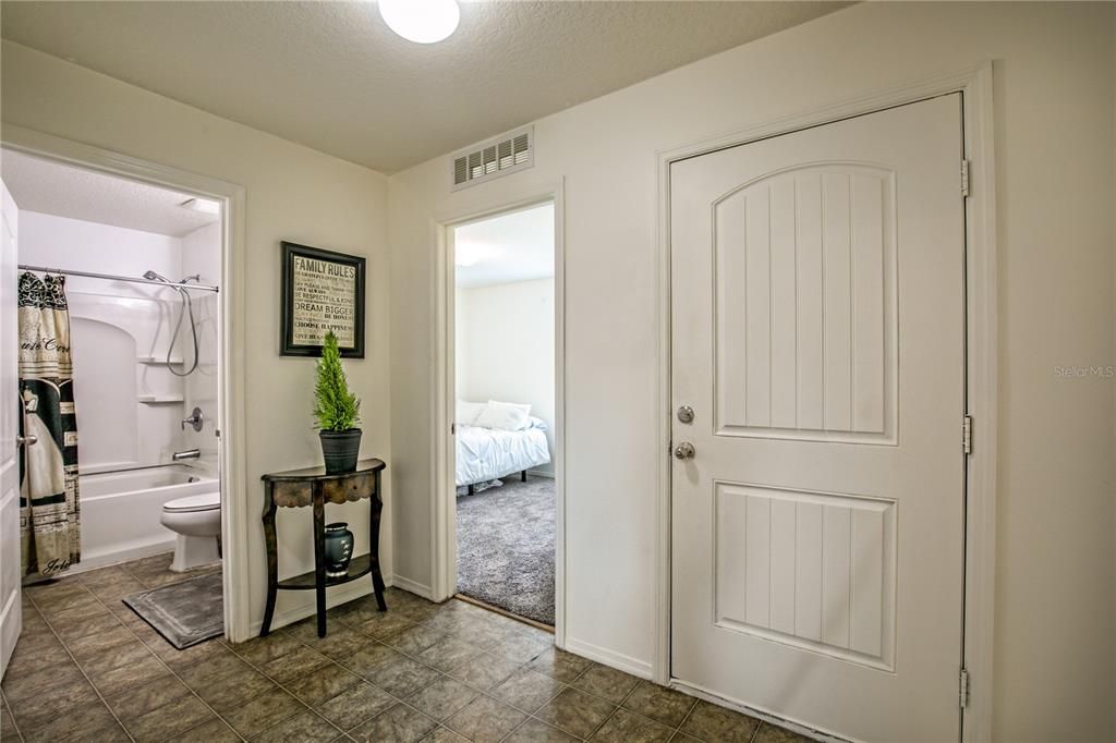 2nd Bath - Bedroom 2 - Front door